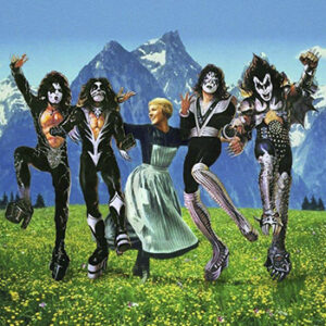 KISS rock band with Maria making the hills alive