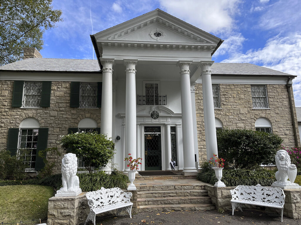 Graceland in Memphis, The is the former home of Elvis Presley