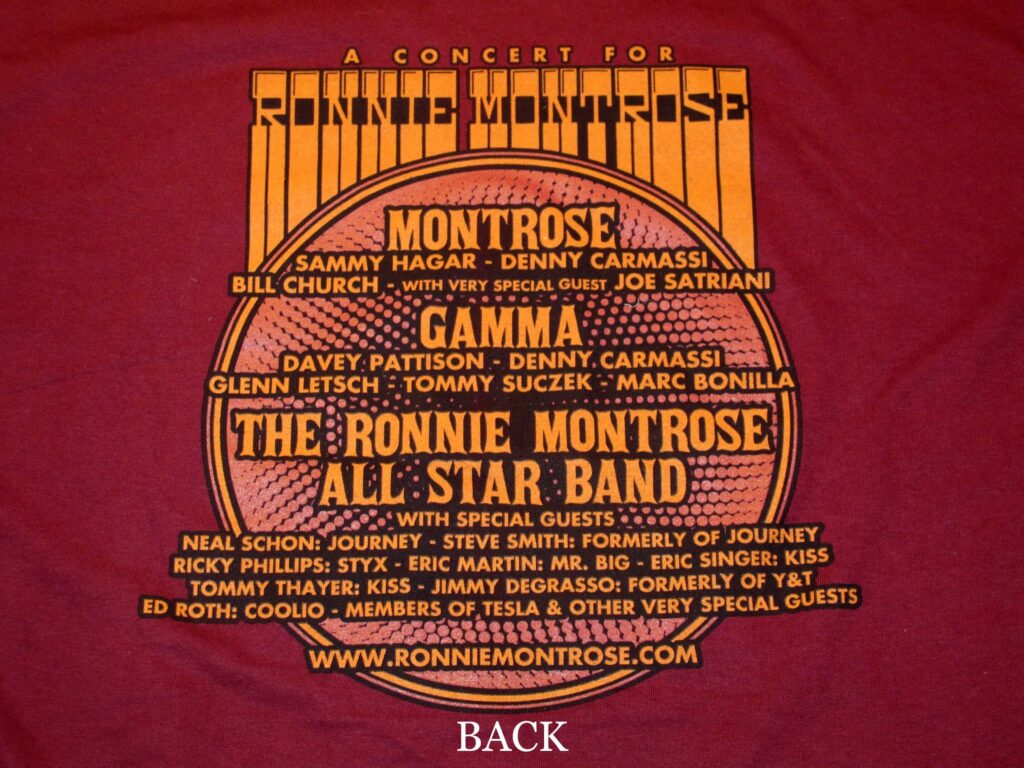 Ronnie Montrose Tribute Concert t-shirt