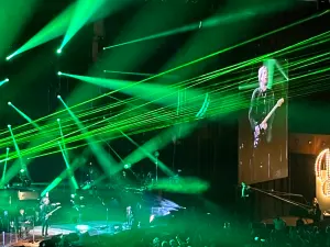 Inside the venue at the Jim Irsay rock concert and memorabilia tour