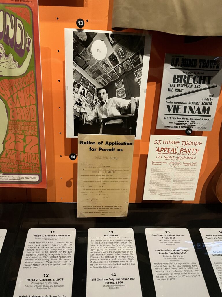 Bill Graham photo in the Rock and Roll Hall of Fame