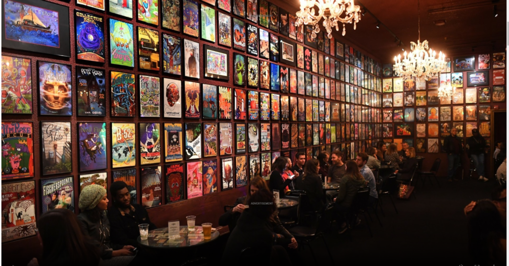 The upstairs room at the Fillmore in SF