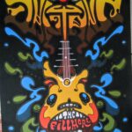 Artist Scrojo's masterpiece poster for Santana at the Fillmore May 2008