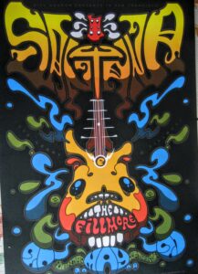 Artist Scrojo's masterpiece poster for Santana at the Fillmore May 2008