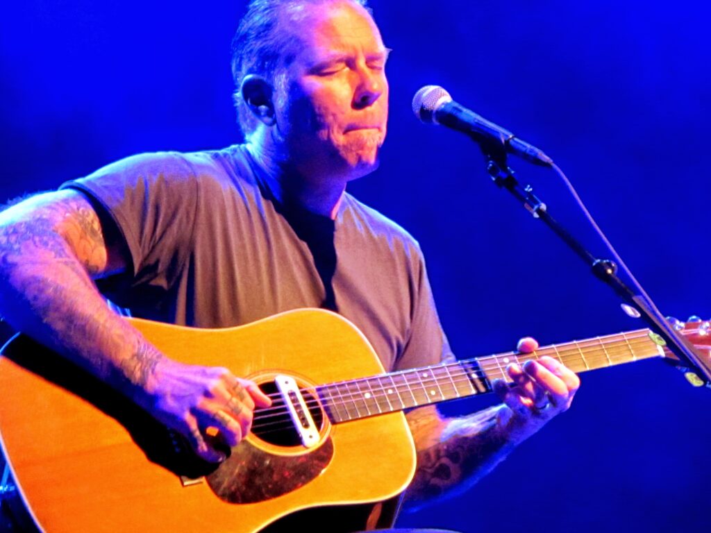 Hetfield performs  at the 1st annual Acoustic 4 A Cure