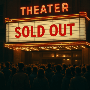 AI image of a theater marque