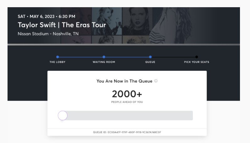 Ticketmaster ticket que
