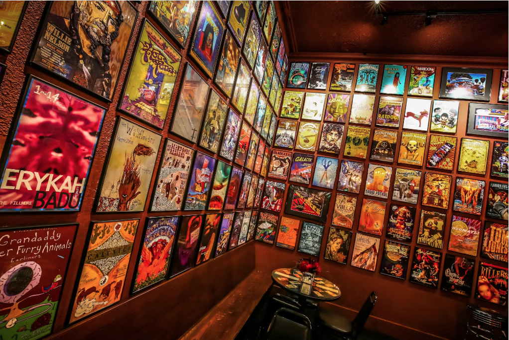 The Upstairs at the Fillmore SF is filled with those iconic posters