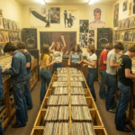 A record store in the 70's (AI)